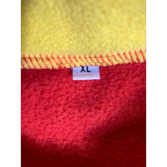 Lidl Pull Over Fleece Sweater Jacket XL Red Blue Yellow Black - 100% Polyester - Picture 7 of 9